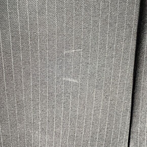 Caravelli 2-Pc Men's Suit Black Pin Superior 150s Blazer 44R Pants 38x44 FLAWS - Picture 15 of 16